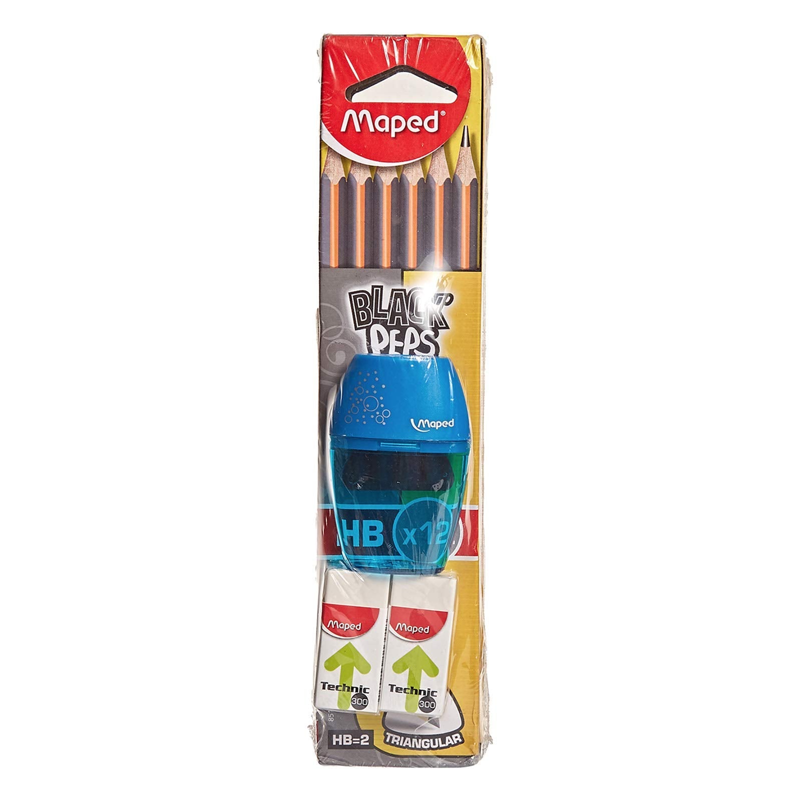 Maped, BlackPeps Pencil2Bx+Shrpr+Ersr MDP-VP-039