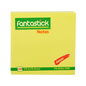Fantastick, Stick Notes 3-"x3-" Fluor Yellow