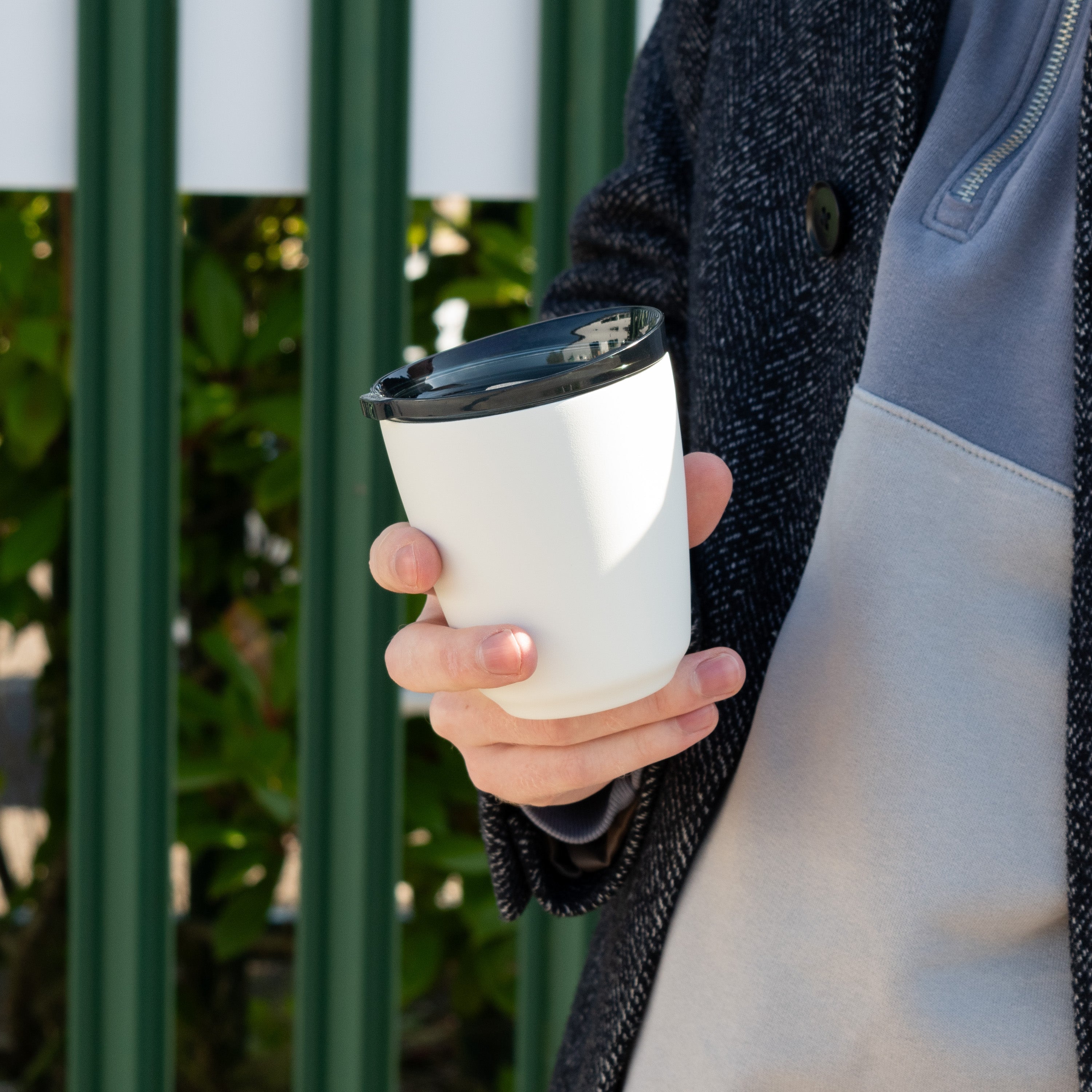 8oz HuskeeSteel Cup & Lid - White