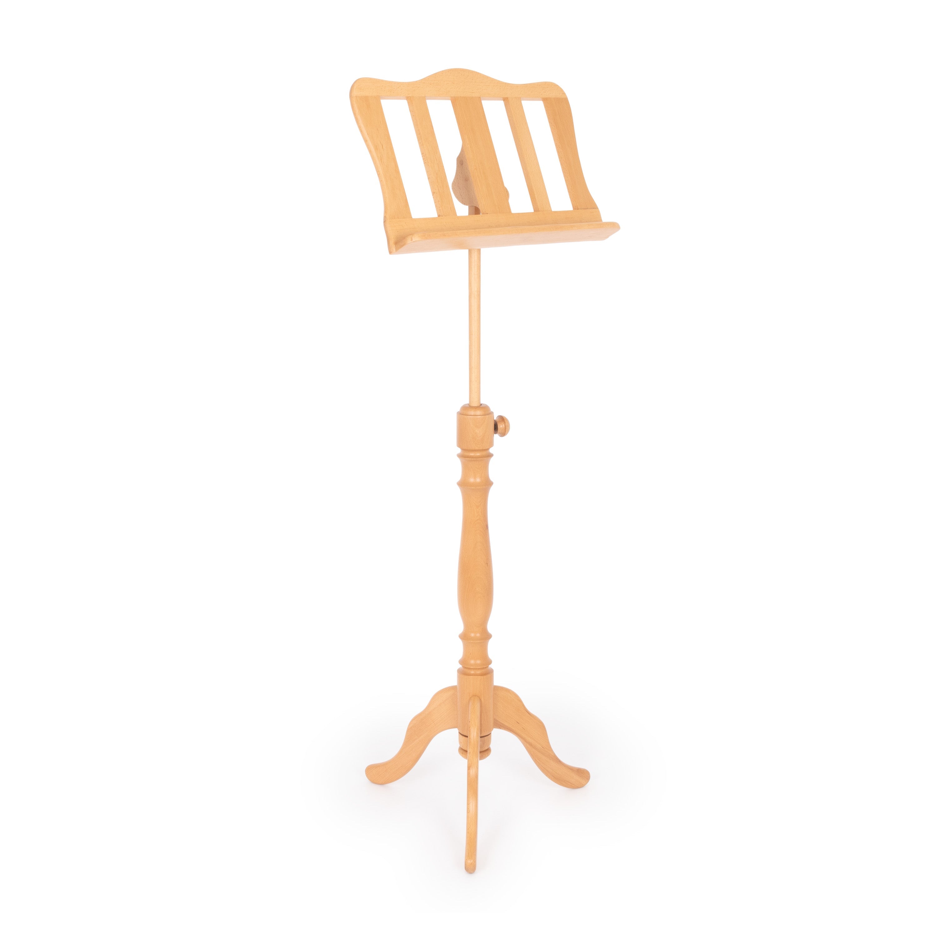 Traditional style concert music stand in beechwood - Spiral