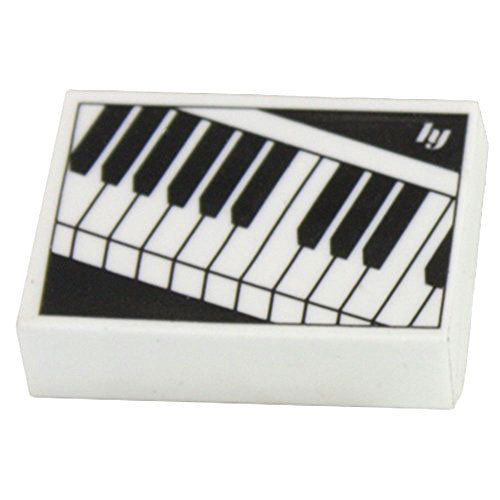 Eraser with musical keyboard design