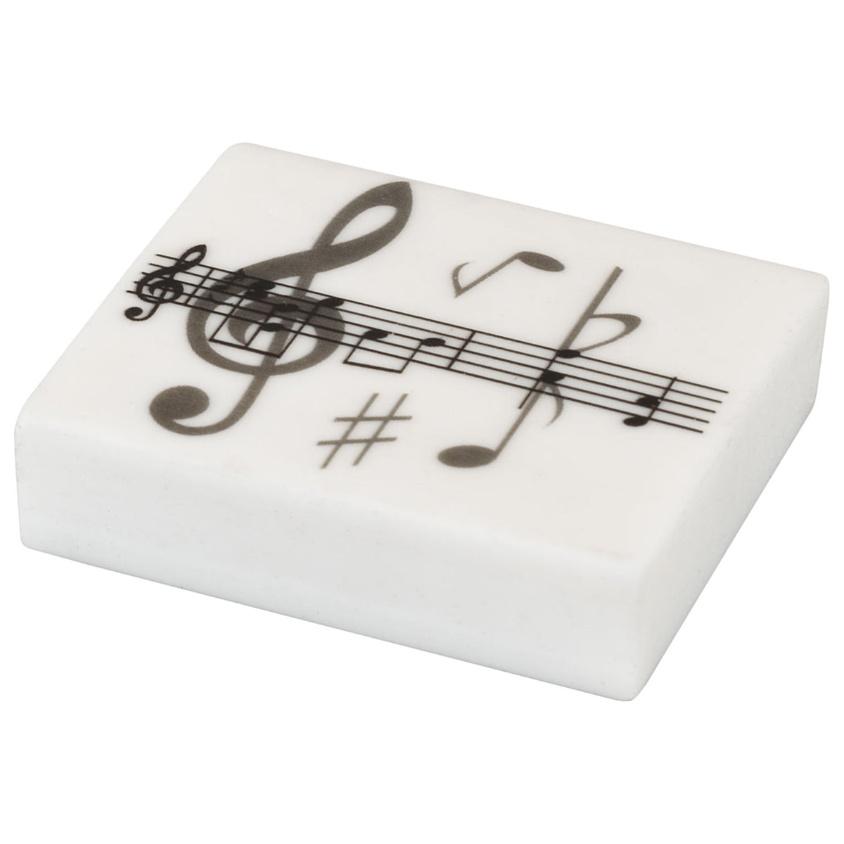 Eraser with treble clef design