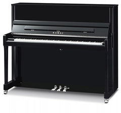 Kawai K-300 upright piano - Polished Ebony, Chrome Fittings