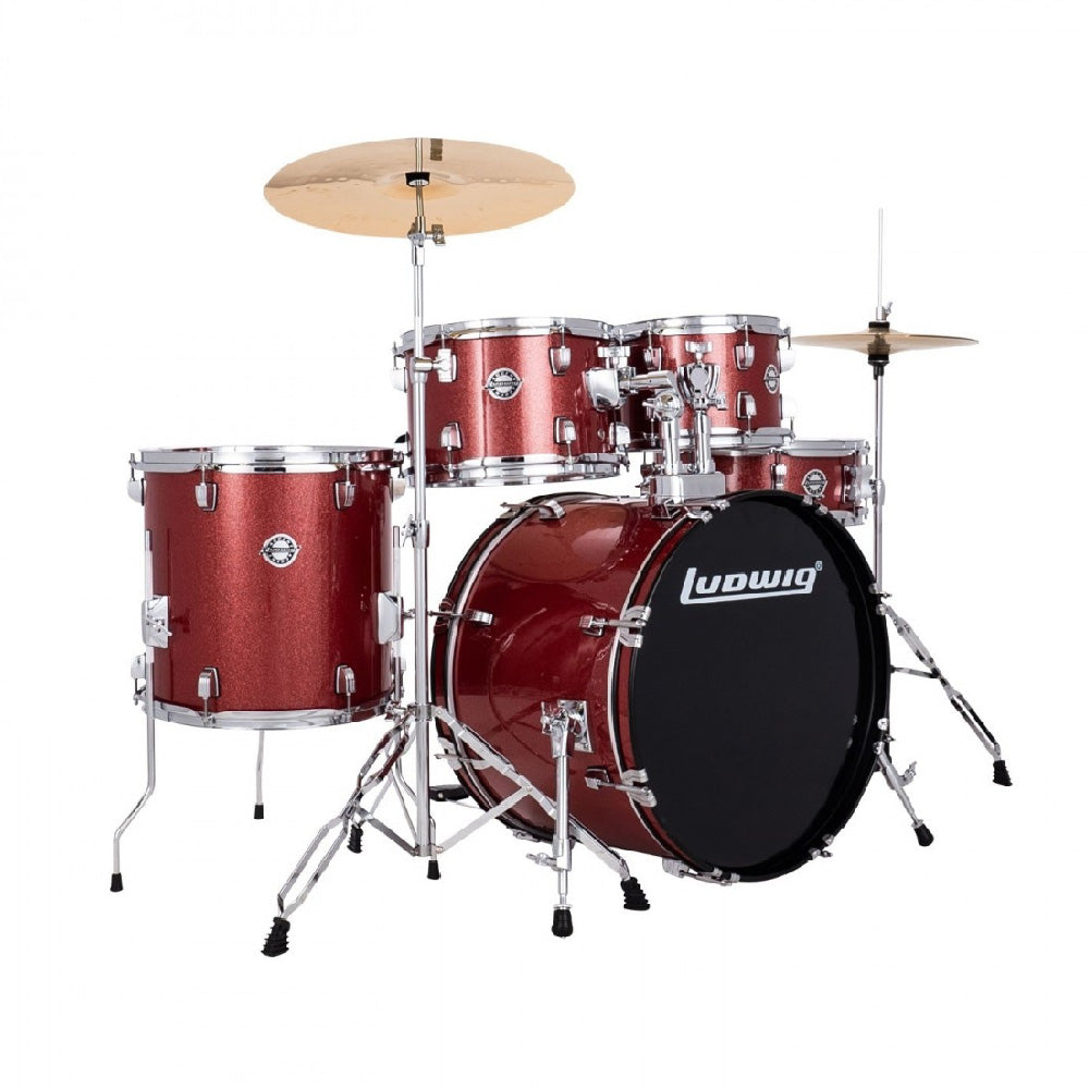Ludwig Accent 20" fuse 5-piece drum kit – Red