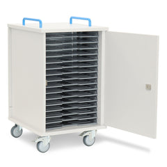 LapCabby Lyte mobile single door AC charging cabinet – 16 devices