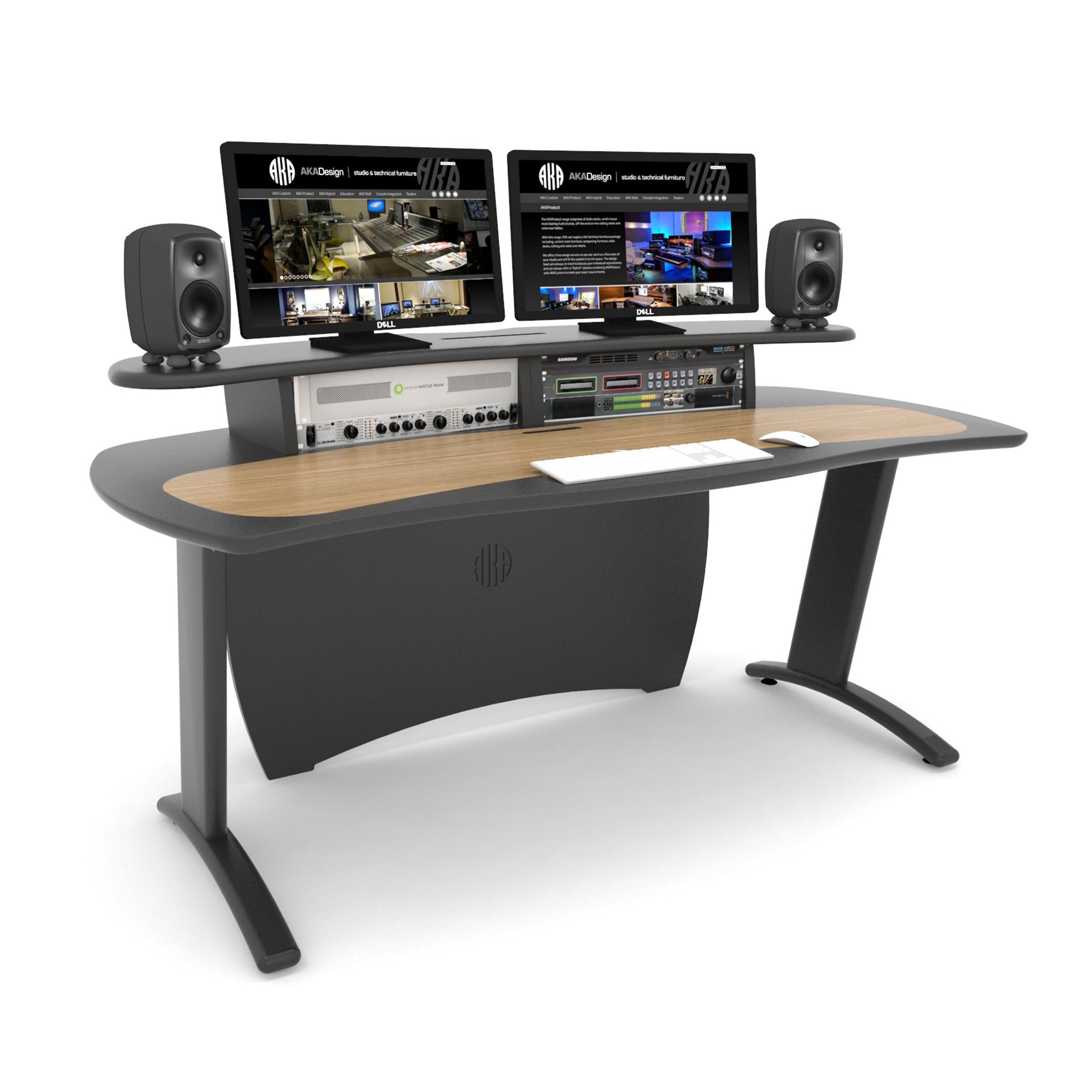AKA Design ProMedia studio desk – Grey & Oak