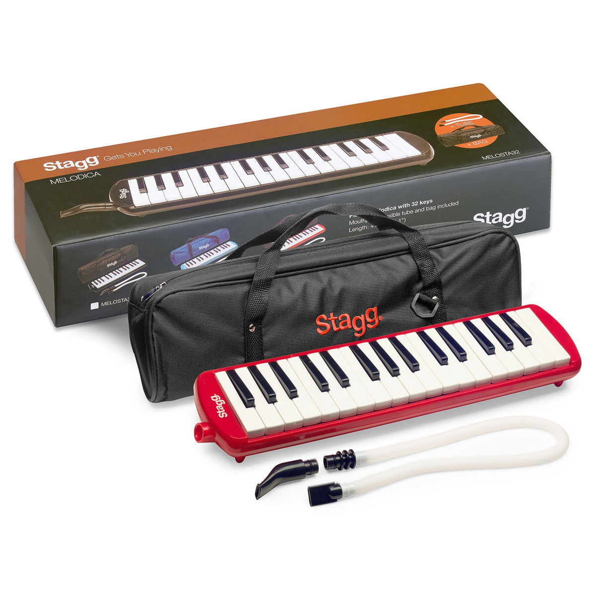 Stagg 32 note melodica - Red