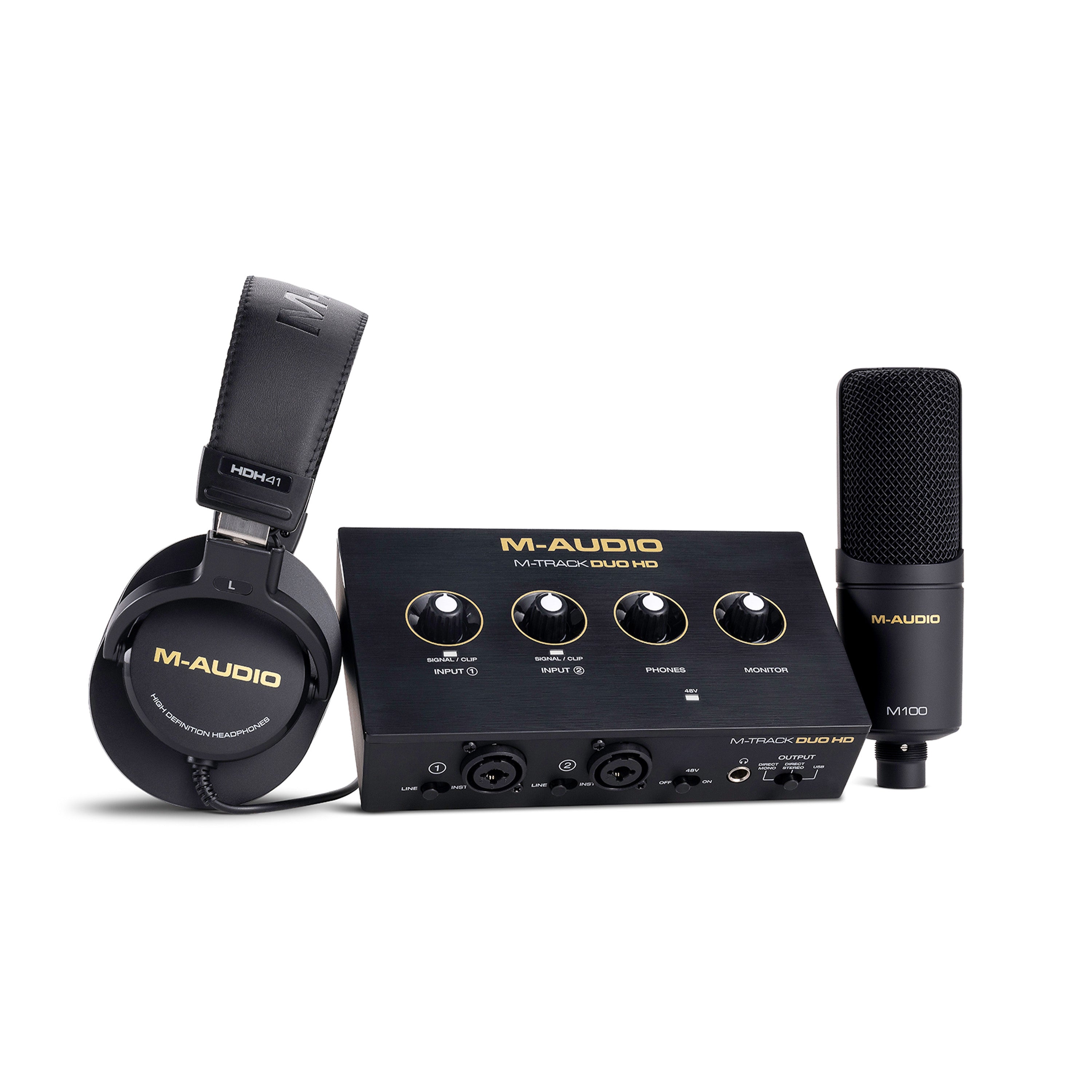 M-Audio M-Track Duo HD audio interface producer pack