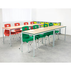 Metalliform Rectangular Fully Welded Coloured Edge Table