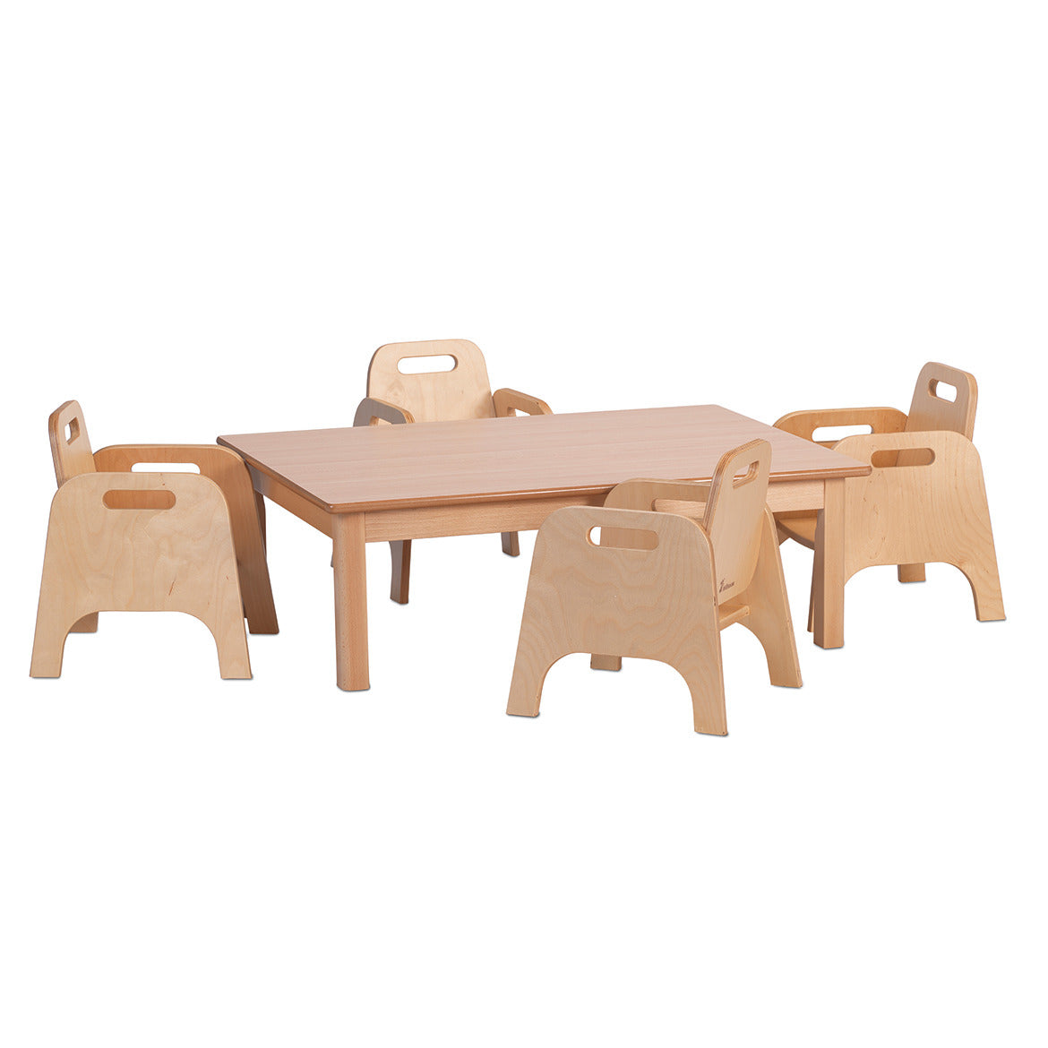 Small Rectangular Table 40Cm Height & 4 Sturdy Chairs 20Cm Height