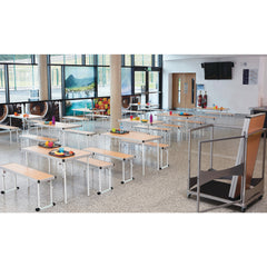 Spaceright Europe Fast Fold Table and Bench Trolley Set