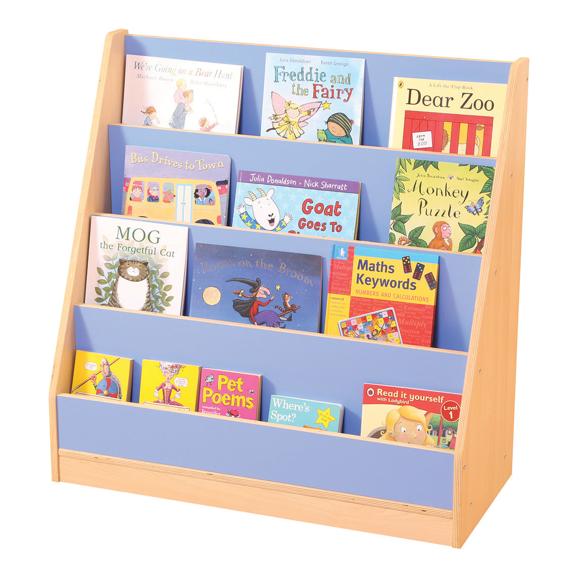 Pastel Stor 4 Tier Book Unit Blue