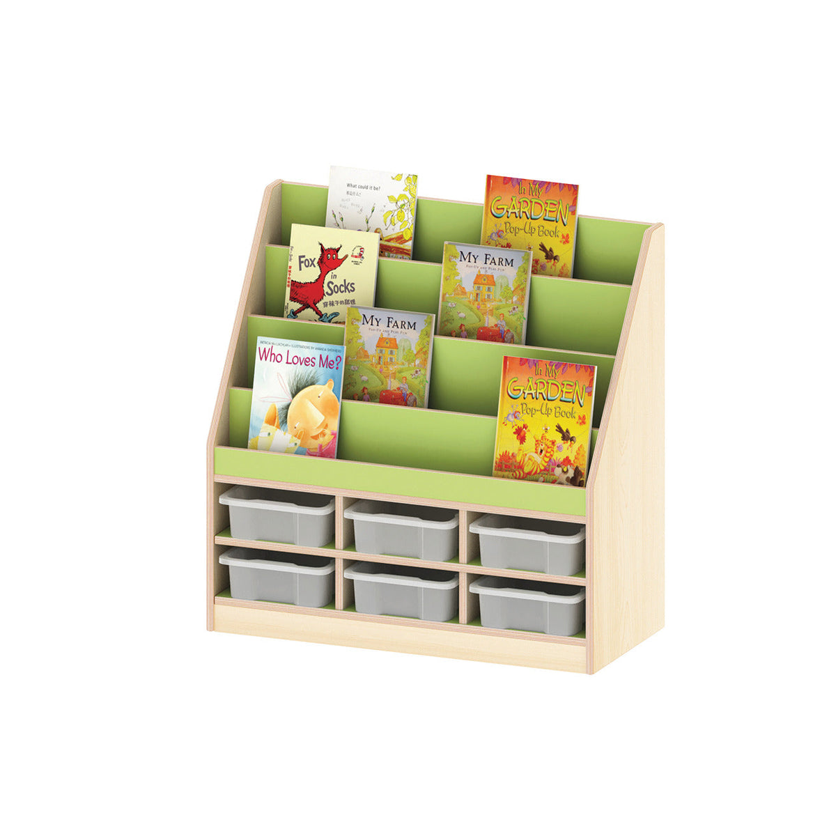 Pastel Grn Book Store + Trays