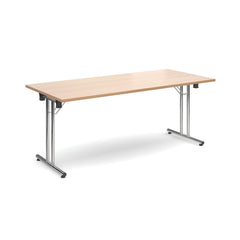 Millar West Folding Conference Table Rectangular 1400mm Wide x 800mm Deep x 720mm High
 - Maple
