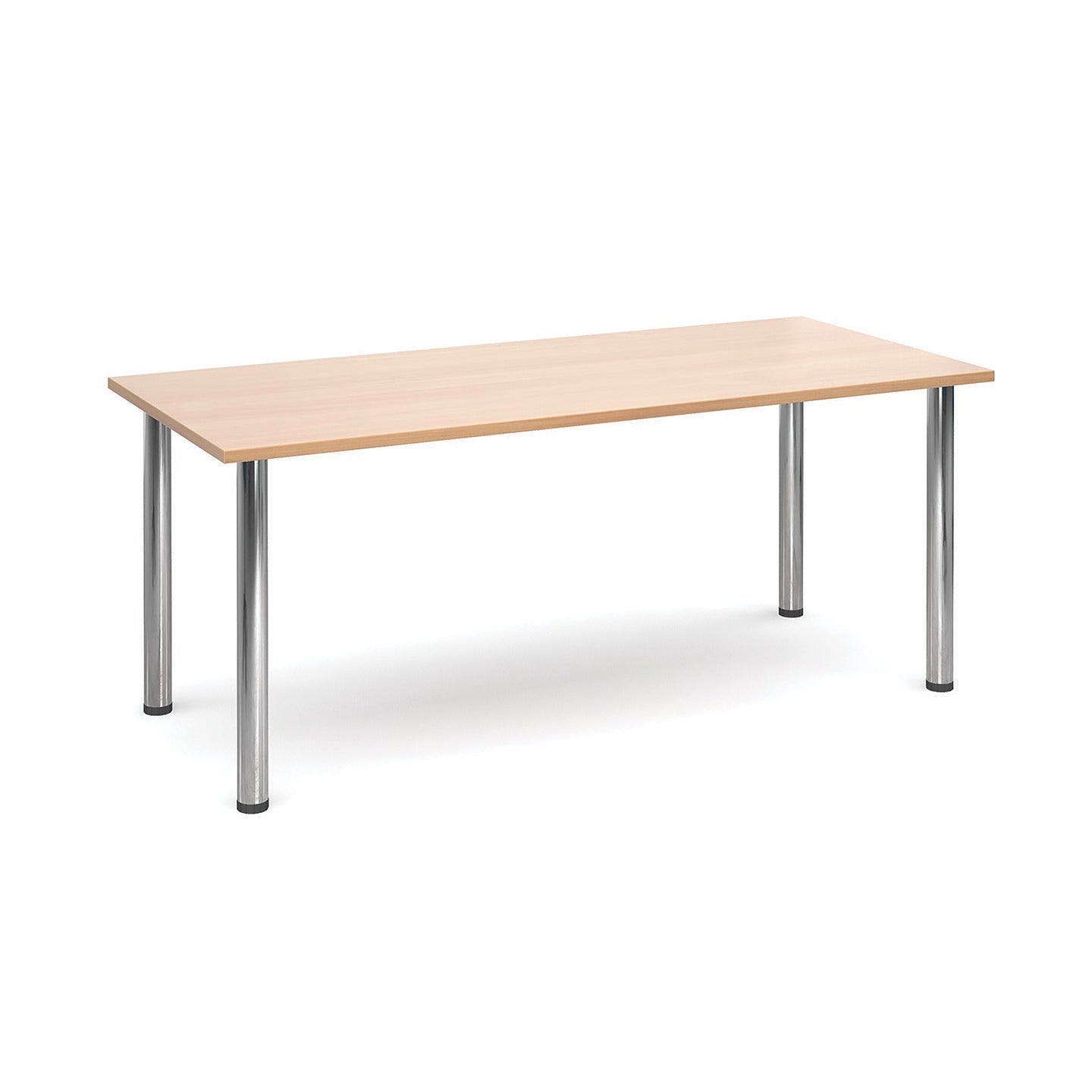 Millar West Round Tube Legs Conference Table Rectangular - 1200 x 800 Maple