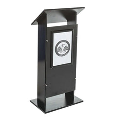 Lectern 600X400X1231 Blk W/Blk Fr
