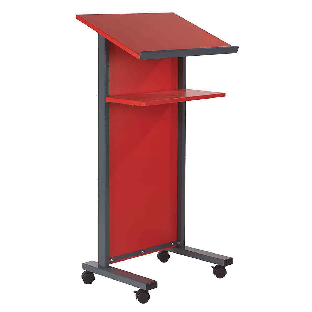 Lectern W/Panel 620X543X1236 Red