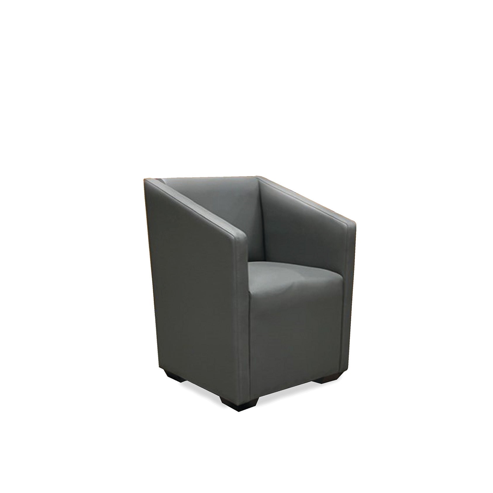 Tulsa Tub Chair Dk Brn Faux Leather