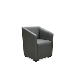 Tulsa Tub Chair Dk Brn Faux Leather