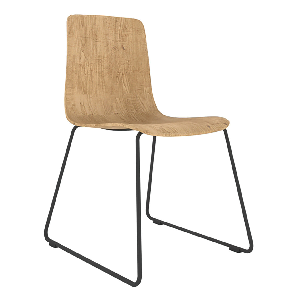 Almond Chair Skid Base Natural Ash