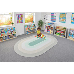 Scandi Oval School Rug - 2000x3000mm