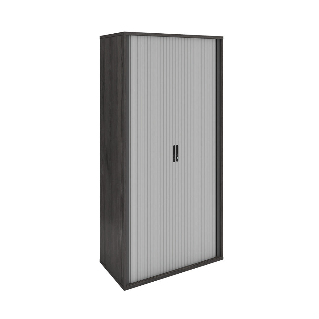 Side Opening Tambour Cupboard - 2062mm Height Anthracite