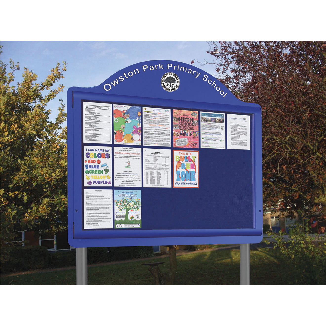 780X1031Mm Height Blue Noticeboard