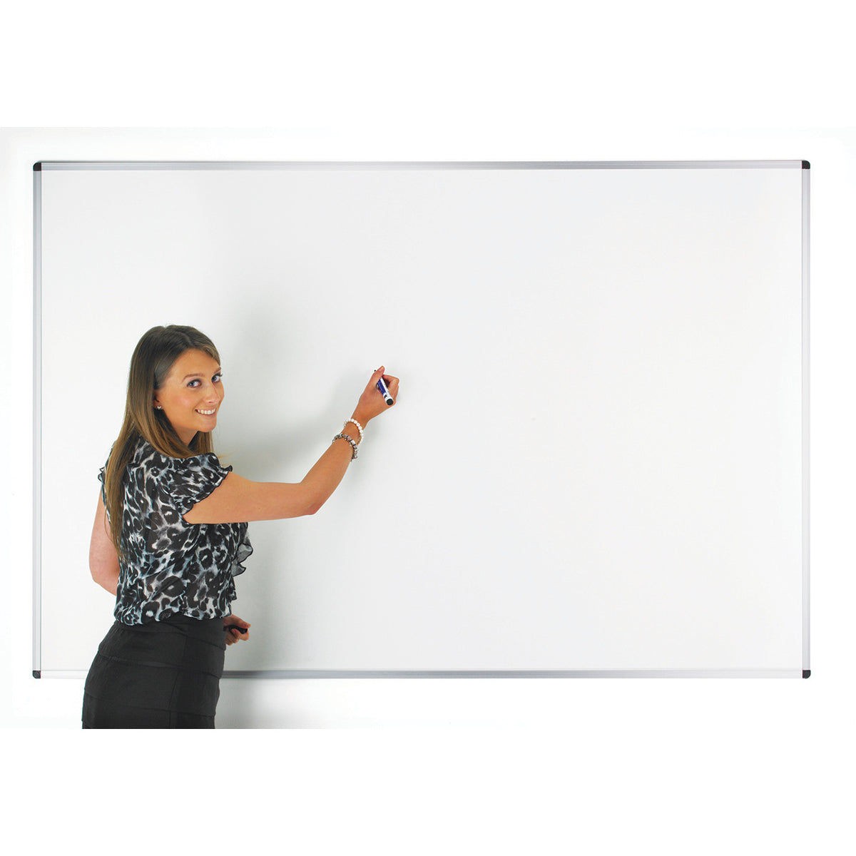Aluminium Frame Non Magnetic Double Sided Whiteboard