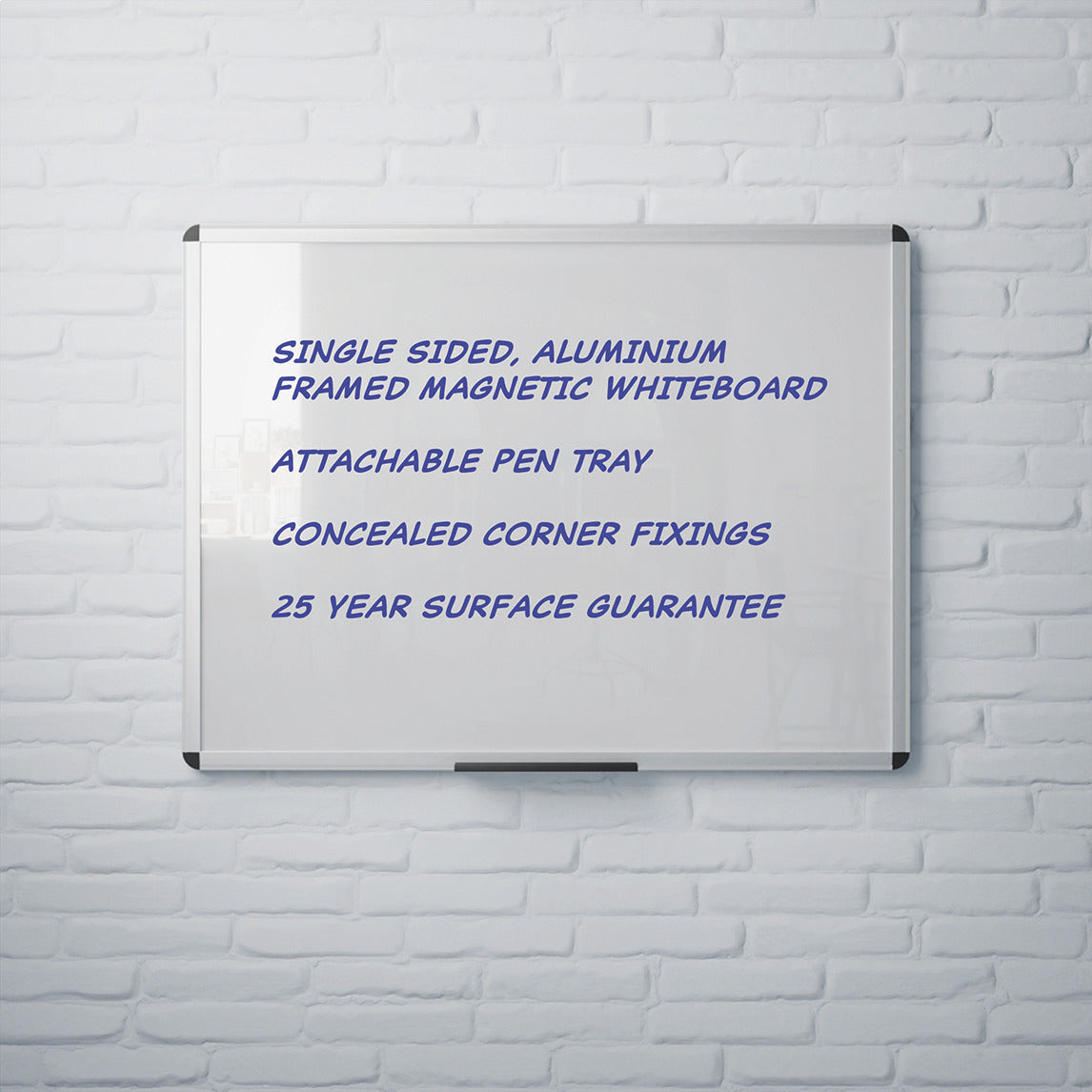 Vitreous Enamel Steel Magnetic Whiteboard
 - 1200 x 1500