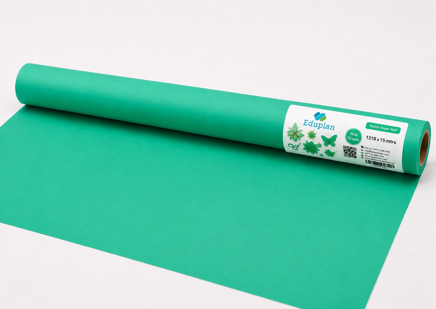 Eduplan Poster Paper Roll 1218x15M NILE GREEN