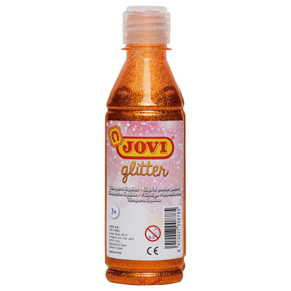 JOVI LIQUID POSTER PAINT 250CC GLITTER ORANGE