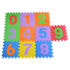 DS Numbered Interlocking Mats (Set of 10) Multicolor