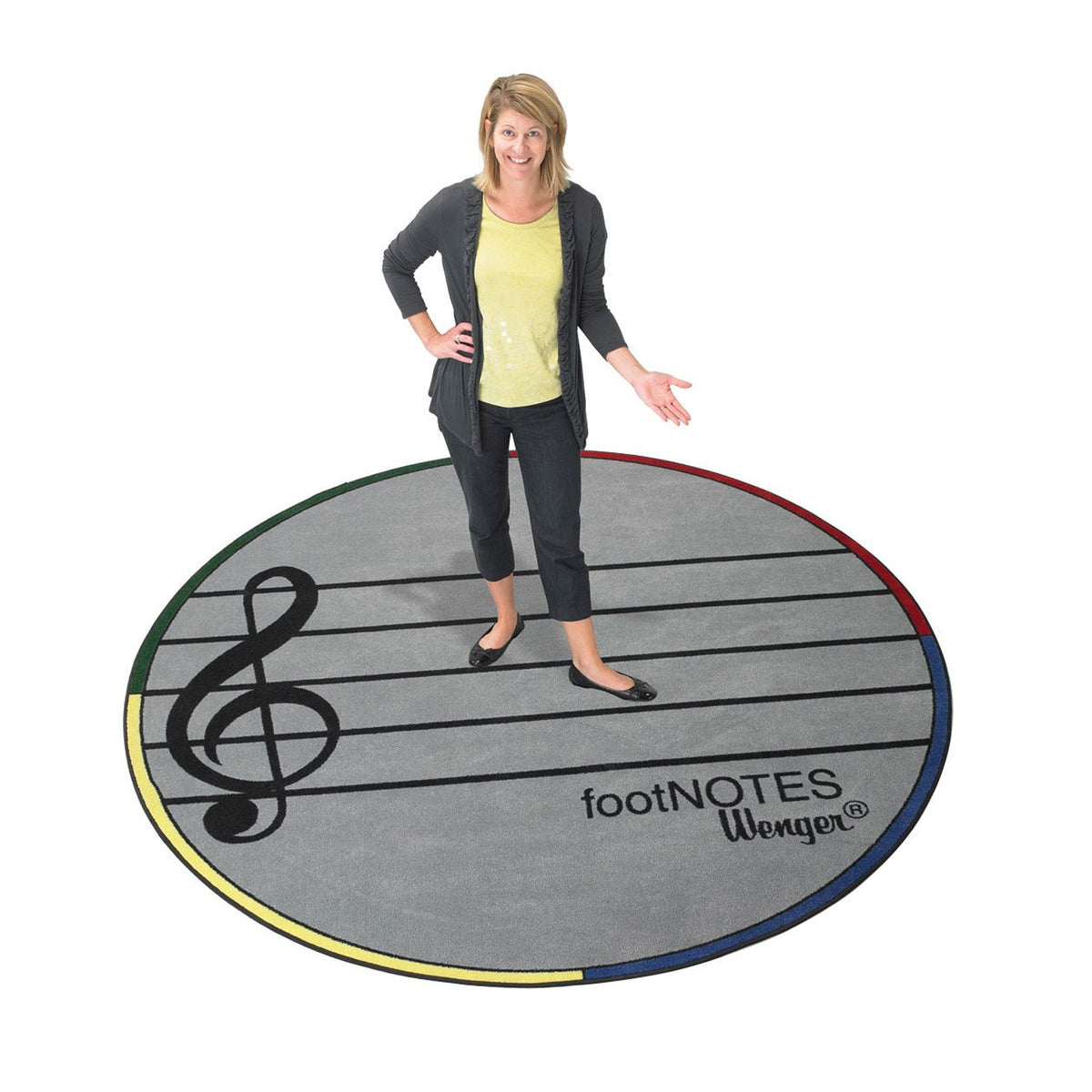 Wenger footNOTES classroom rug – 13ft 2in oval