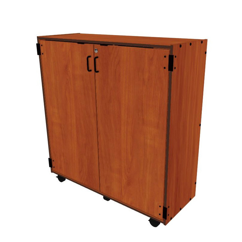 Wenger mobile band/orchestra folio cabinet with doors – 84 shelves