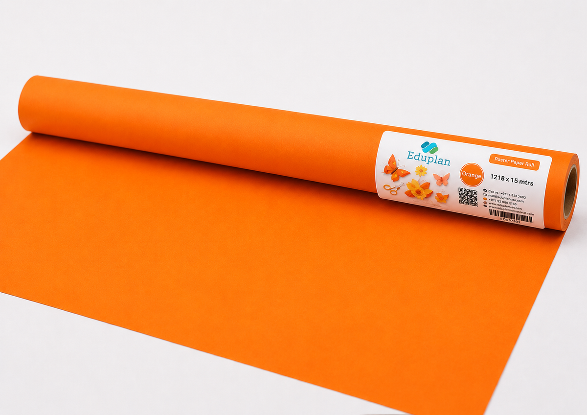 Eduplan Poster Paper Roll 1218x15M ORANGE
