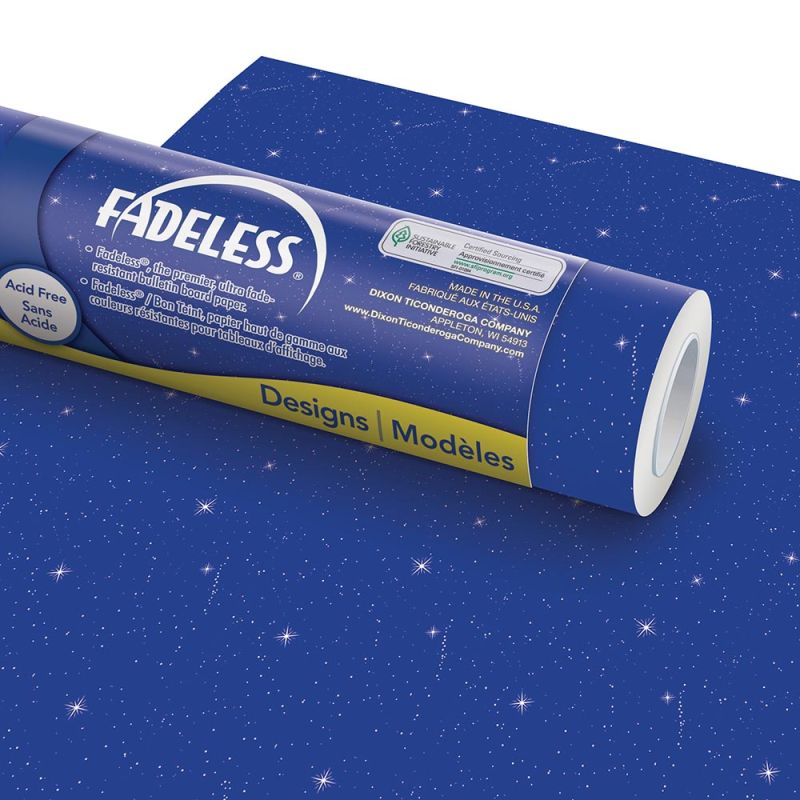 PAC FADELESS DISPLAY PAPER ROLL 1218MMX15M NIGHT SKY 1PC -Min Qty 4