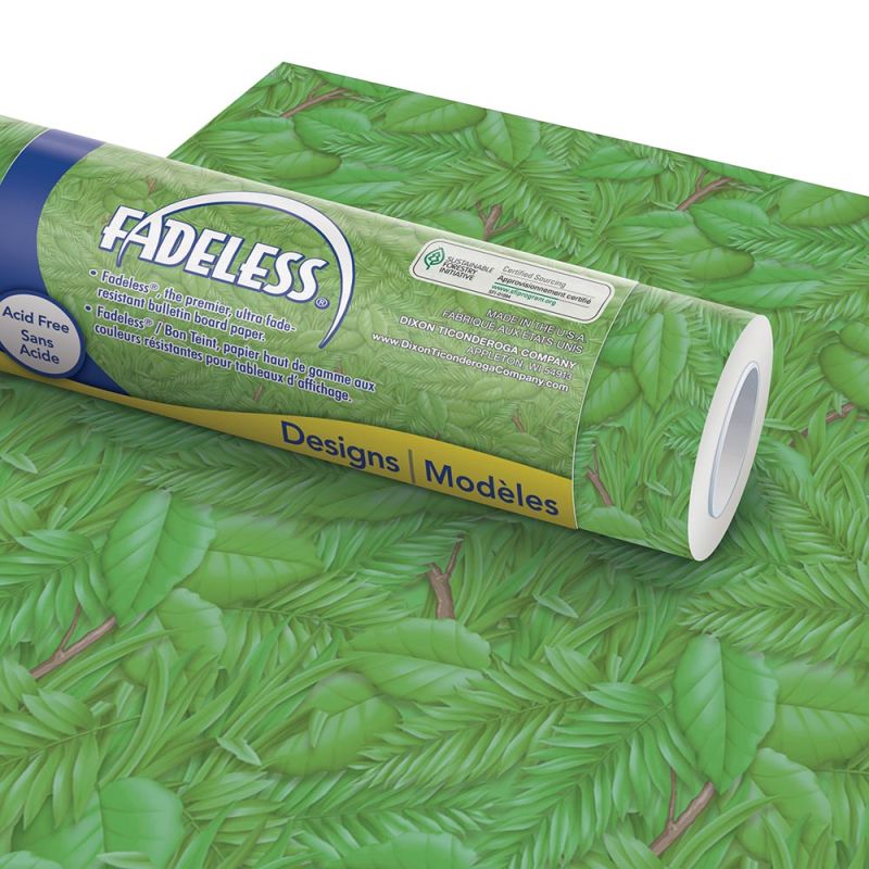 PAC FADELESS DISPLAY PAPER ROLL 1218MMX3.6M TROPICAL 1PC -Min Qty 4