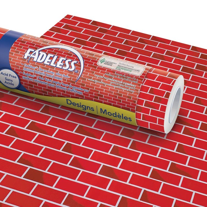 PAC FADELESS DISPLAY PAPER ROLL 1218MMX15M 2TONE BRICK 1PC -Min Qty 4