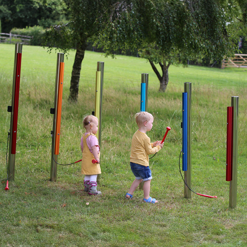 Percussion Play Calypso chimes pentatonic, set of 6 - Ground install