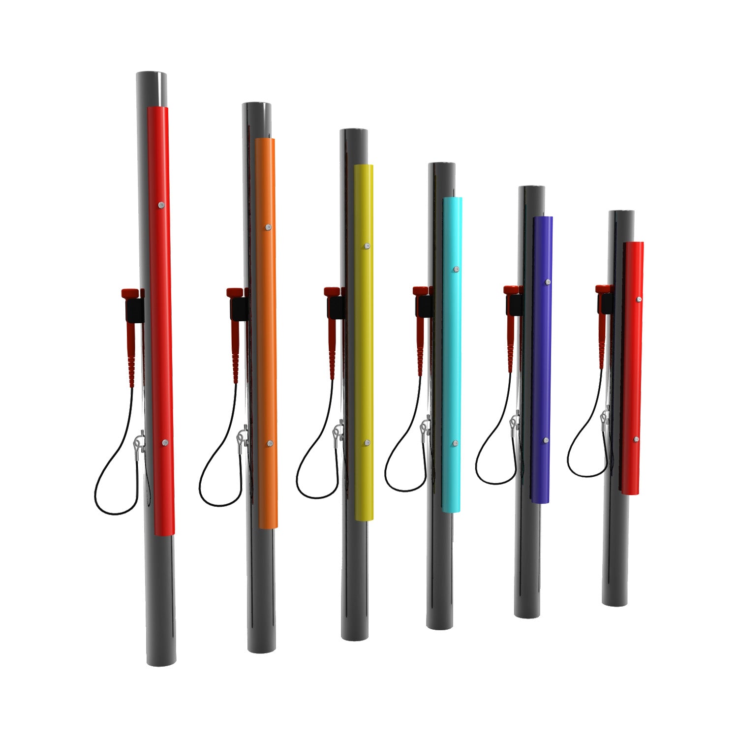 Percussion Play Calypso chimes pentatonic, set of 6 - Ground install