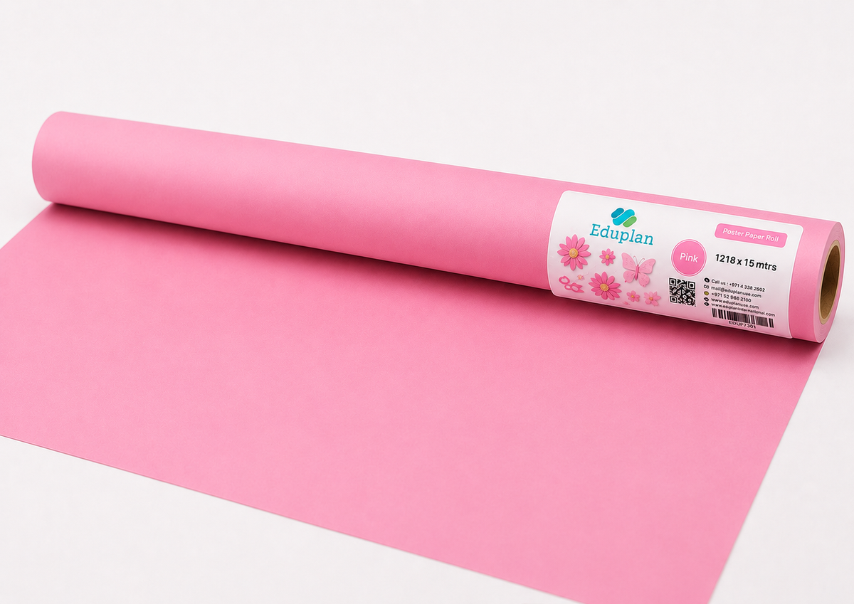 Eduplan Poster Paper Roll 1218x15M Pink -Bright