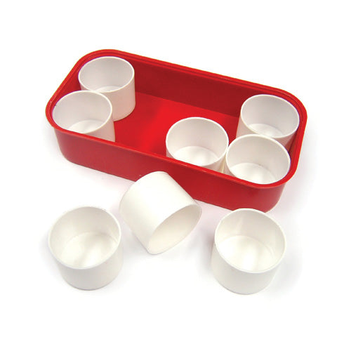 Plastic Tray & 8 Pots