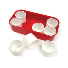 Plastic Tray & 8 Pots
