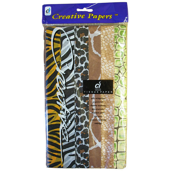 SCO TISSUE PAPER FOLDED SAFARI ASSORTED 24SH -Min Qty 12