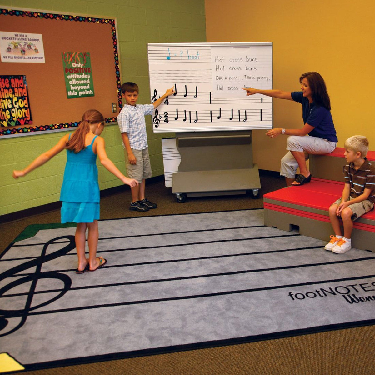 Wenger footNOTES classroom rug – 5ft 4in x 7ft 8in rectangle