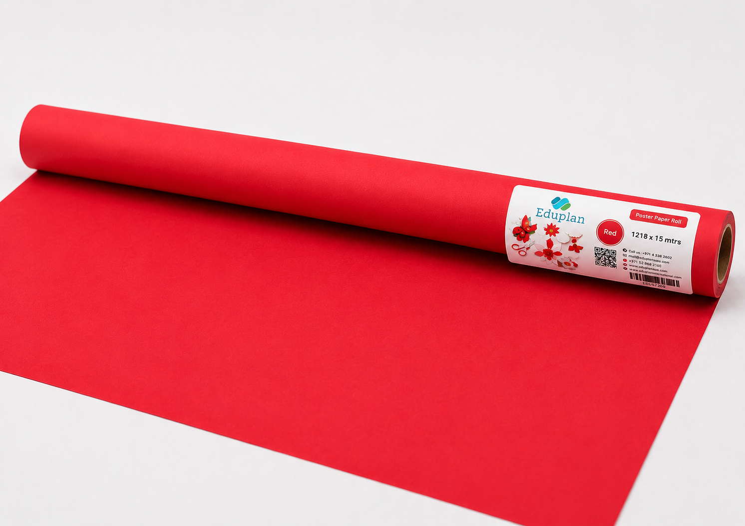 Eduplan Poster Paper Roll 1218x15M FLAME RED