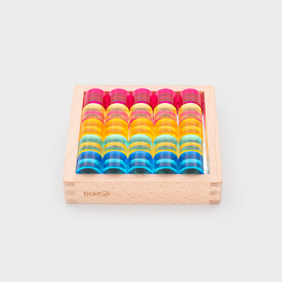GEM CIRCLE MIRROR TRAY , PK25+Tray