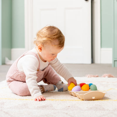 SILISOFT SENSORY EGGS (RAINBOW), PK6