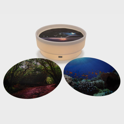 DISCOVERY GLOW LOW TABLE + 3 DISCOVERY PLAY MATS, SET