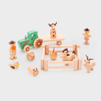 WOODEN FARM SET , PK15